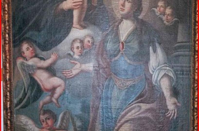 Ritrovato a Spinazzola  dipinto raffigurante la Vergine con Bambino e Santa Lucia