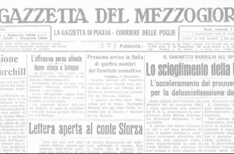 Nel ‘43 raid tedesco sul porto di Bari