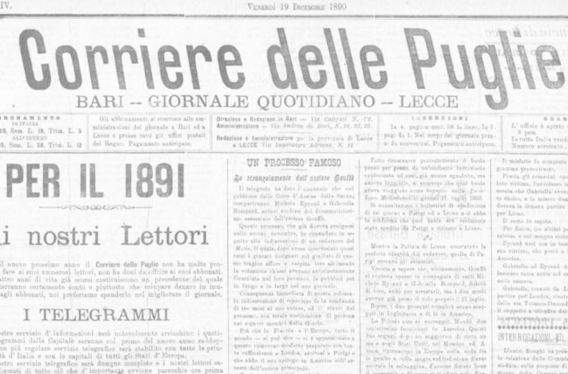 I &laquo;Telegrammi&raquo; per i lettori del 1890