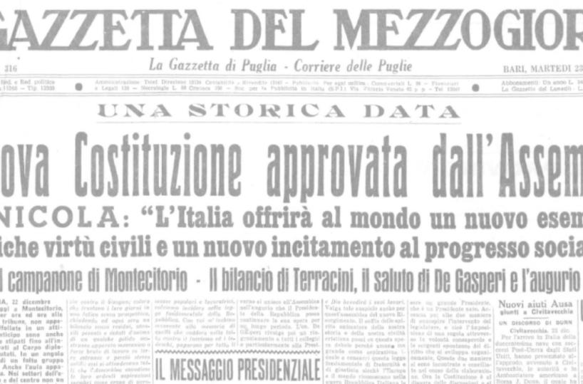 In Italia approvata la nuova «Carta»