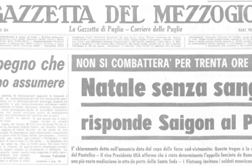 Vigilia di 57 anni fa col ricco menu barese