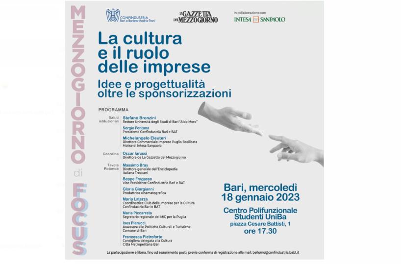 «Cultura e imprese», il primo incontro Mezzogiorno di Focus