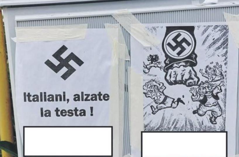 Brindisi, delirio nazista all’ingresso del parco
