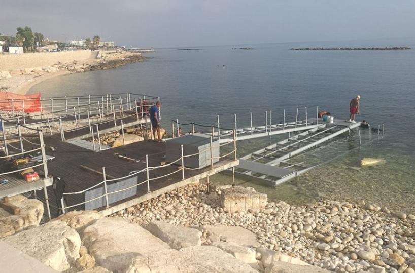 Bisceglie, la spiaggia per disabili al Cagnolo