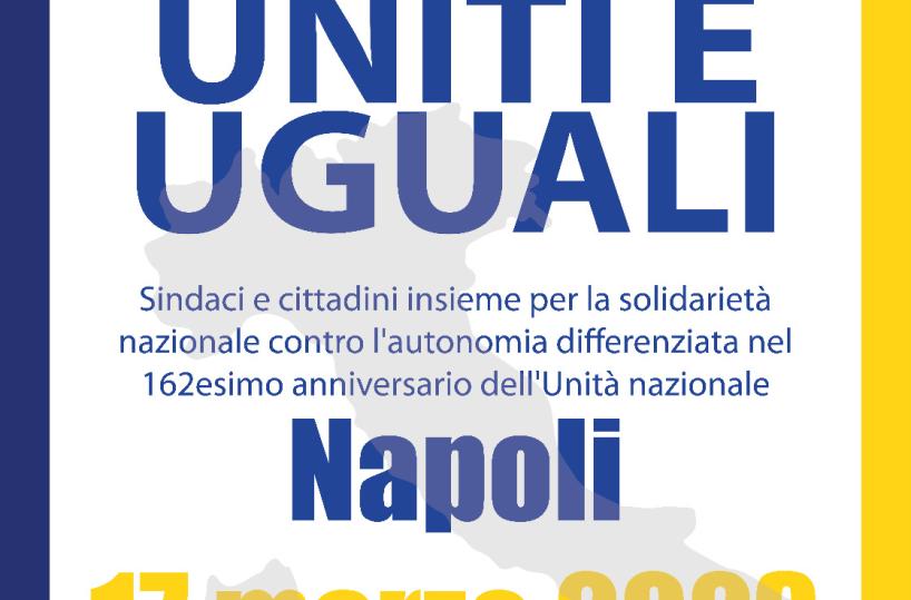 Autonomia: Recovery Sud, il 17 a Napoli la prima manifestazione nazionale per l'unità d'Italia