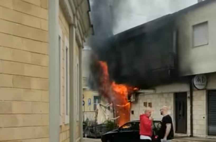 Cassano delle Murge, incendio in un bar: ferito il titolare