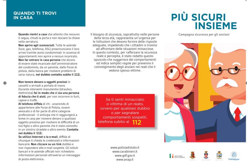 Depliant pi&ugrave; sicuri