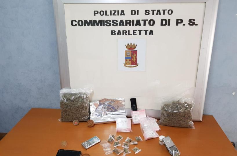 Barletta, denunciato un diciassettenne per detenzione di droga ai fini di spaccio.   