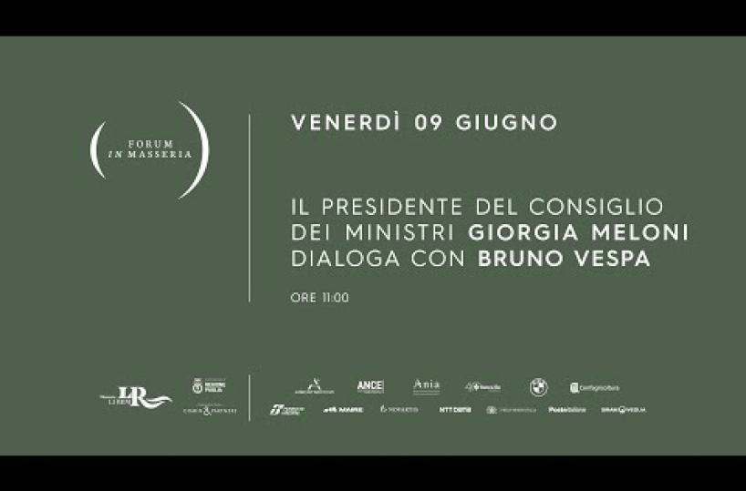 Forum in Masseria, Giorgia Meloni ospite di Vespa a Manduria: segui la diretta