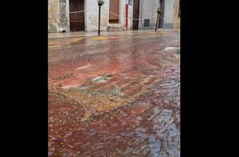 Sud-Salento devastato dalla pioggia: a Patù distrutta l'infiorata di 250 metri