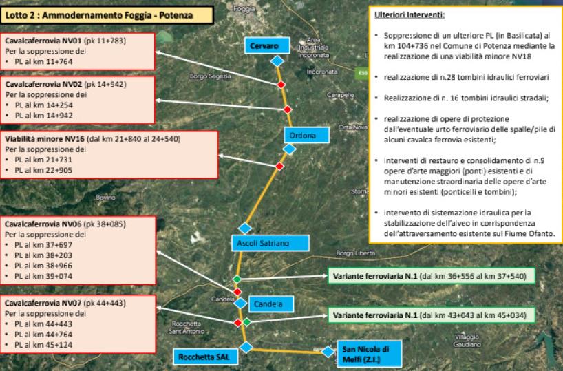 Ammodernamento linea ferroviaria Foggia-Potenza: rilasciata autorizzazione paesaggistica