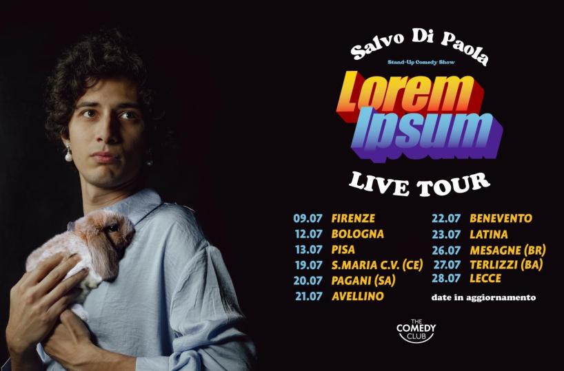 «Lorem Ipsum», in Puglia tre appuntamenti con la stand-up comedy di Salvo Di Paola