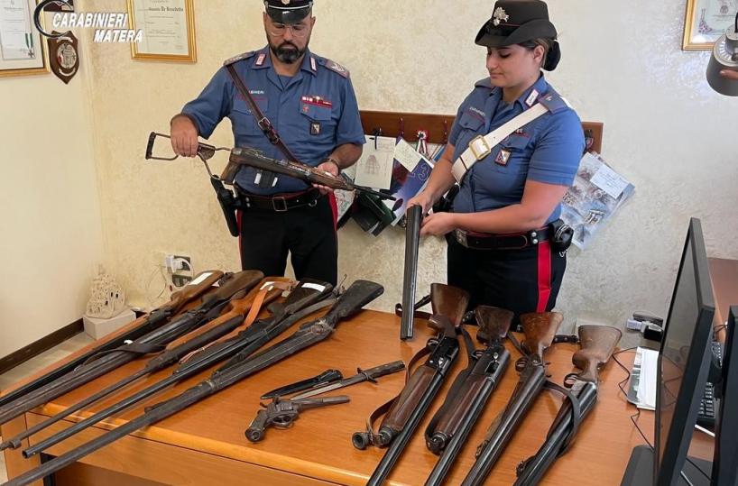 Nel Materano sequestrate 25 armi da fuoco dall'inizio dell'anno: il bilancio dei carabinieri