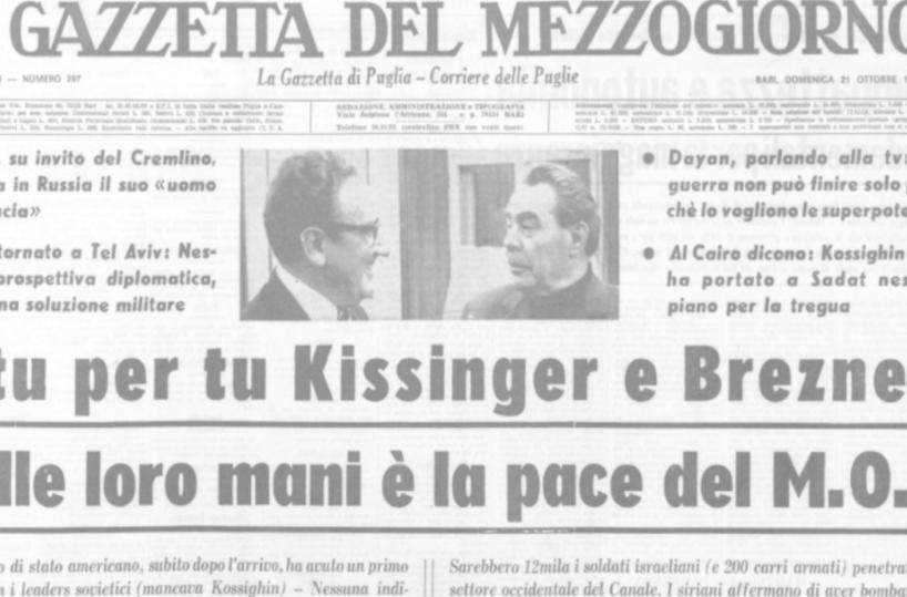 Il conflitto in Medio Oriente del 1973 con l’attacco allo Stato ebraico