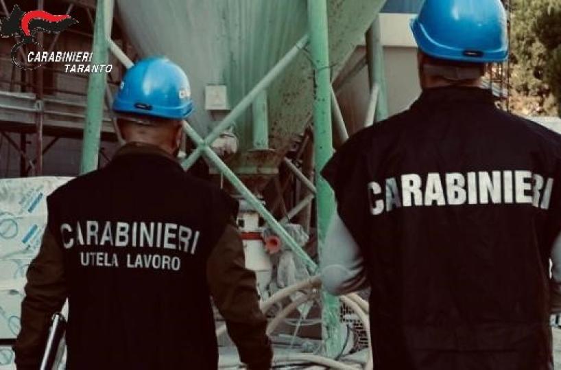 Lavoro nero nei cantieri del Tarantino, ammende per 250mila euro