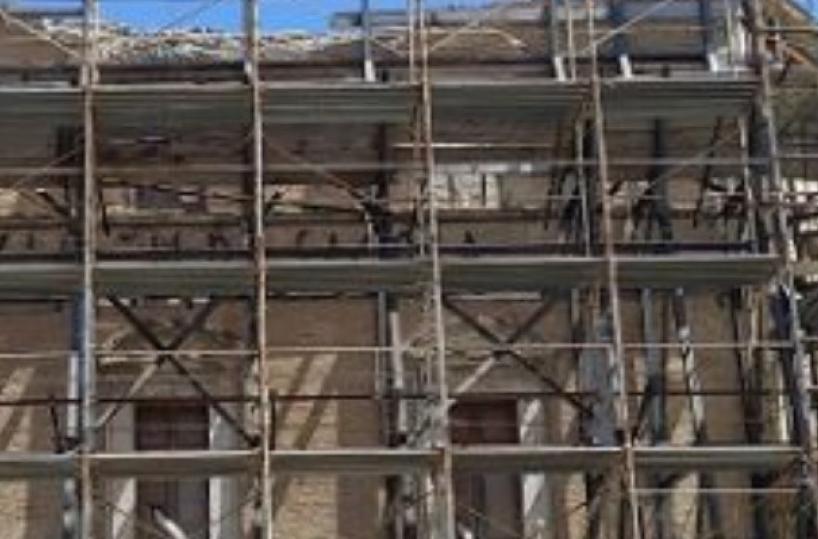 Lucera, liberato solo il ponteggio del convento di S.Anna