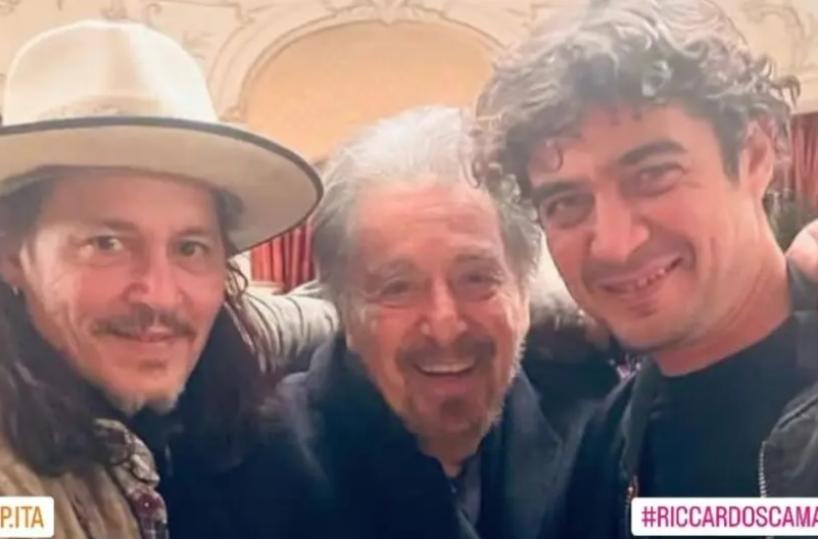 Scamarcio, Johnny Depp e Al Pacino insieme per Modigliani: la foto è virale