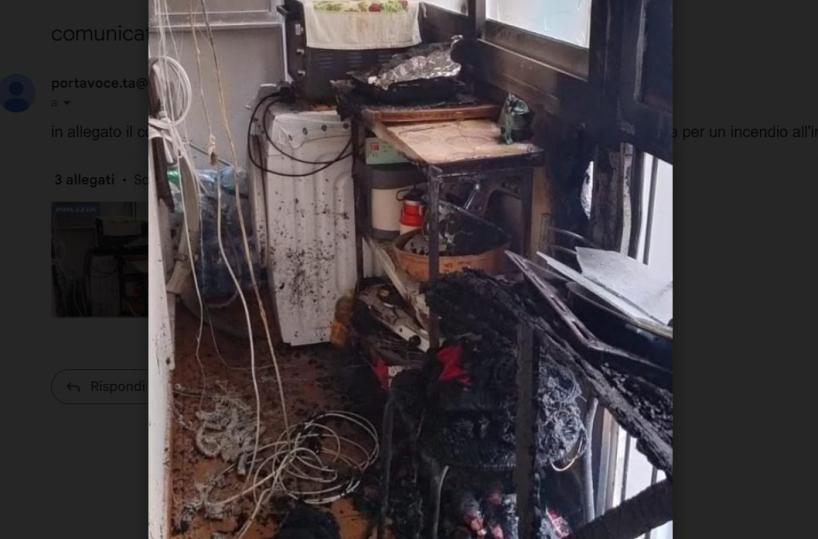 Grottaglie, incendio in un appartamento, la Polizia di Stato porta in salvo tre persone