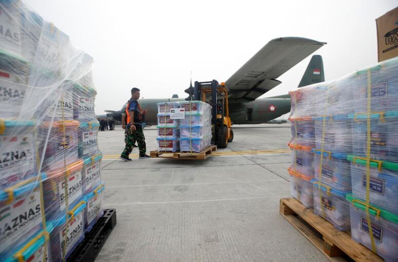 Aereo con aiuti per Gaza giunto da Brindisi ad Al Arish