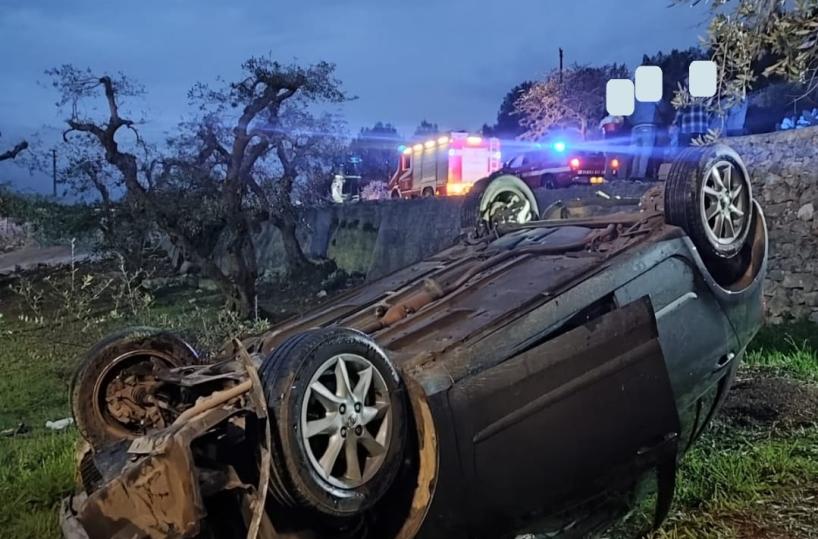 Auto finisce fuori strada sulla Ostuni – Martina Franca
