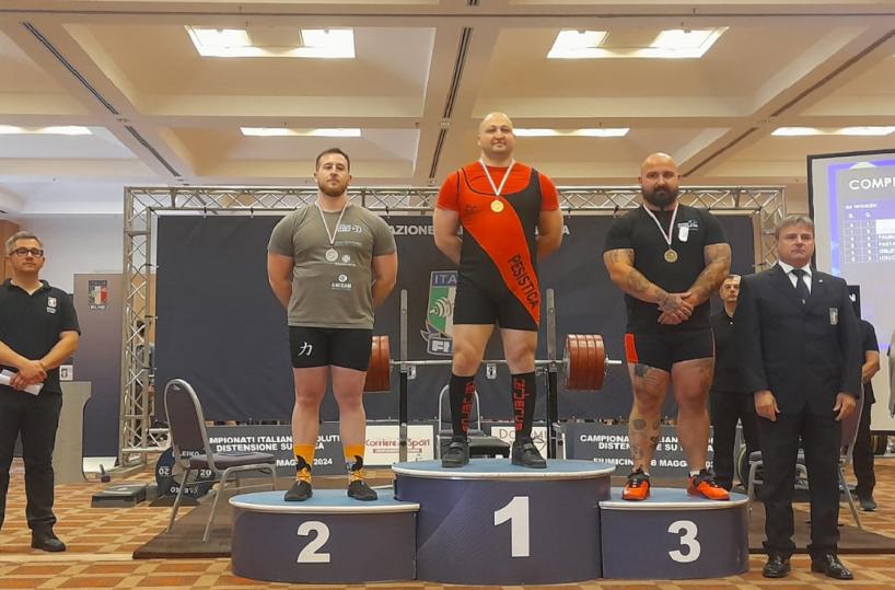 Medaglie a Castelluccio Inferiore: Dario Donato campione italiano di distensione su panca