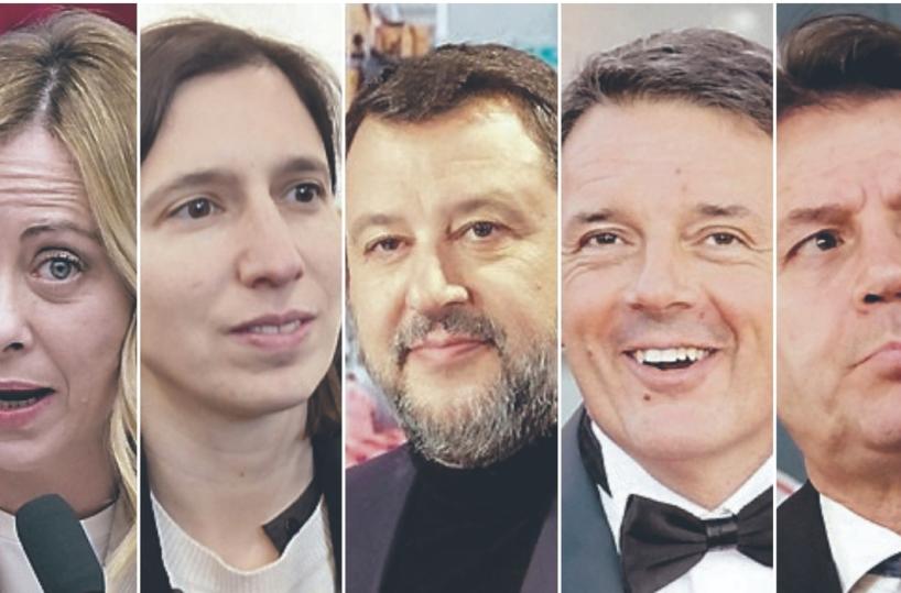 La maturità di Meloni, Schlein, Conte, Salvini e Renzi: leader da 60