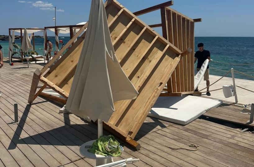 Ugento, tromba d'aria sul lido Baia degli Dei: per fortuna nessun ferito