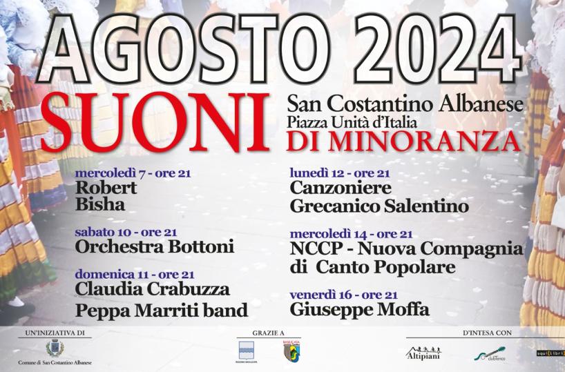 A S. Costantino Albanese il primo festival sulle musiche delle minoranze linguistiche in Italia