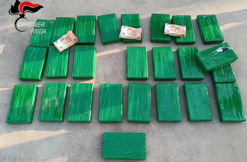 Viaggiavano con 25 chili di cocaina a bordo di due auto: tre arresti a Lesina