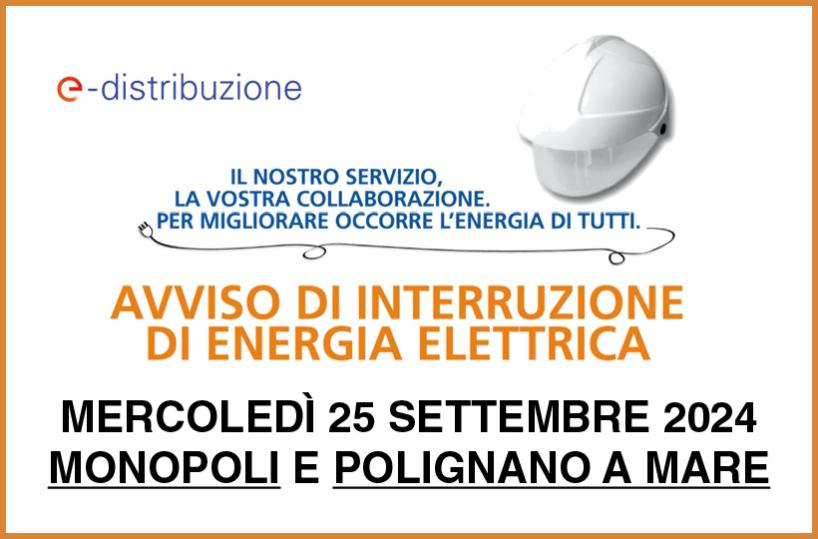 E-Distribuzione - Avviso di interruzione energia elettrica