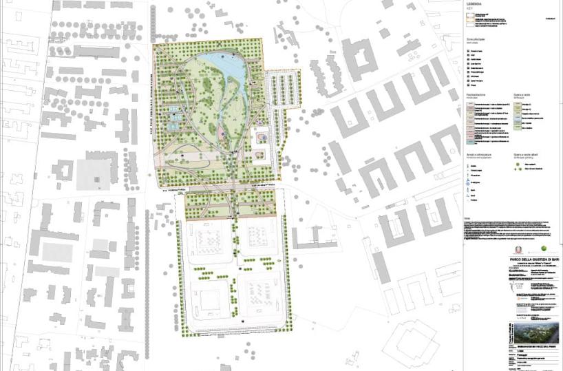 Parco della Giustizia a Bari, l'area verde affidata gratuitamente al Comune