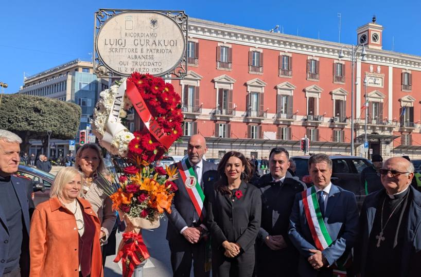 Bari ricorda Luigi Gurakuqi, il patriota albanese ucciso a pochi passi da palazzo di Città