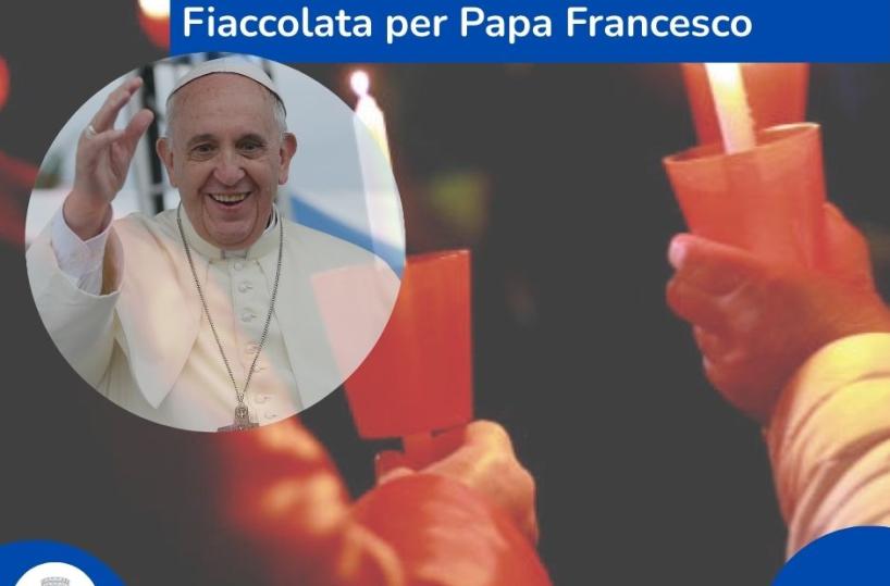 A San Giovanni Rotondo la fiaccolata e la messa per Papa Francesco