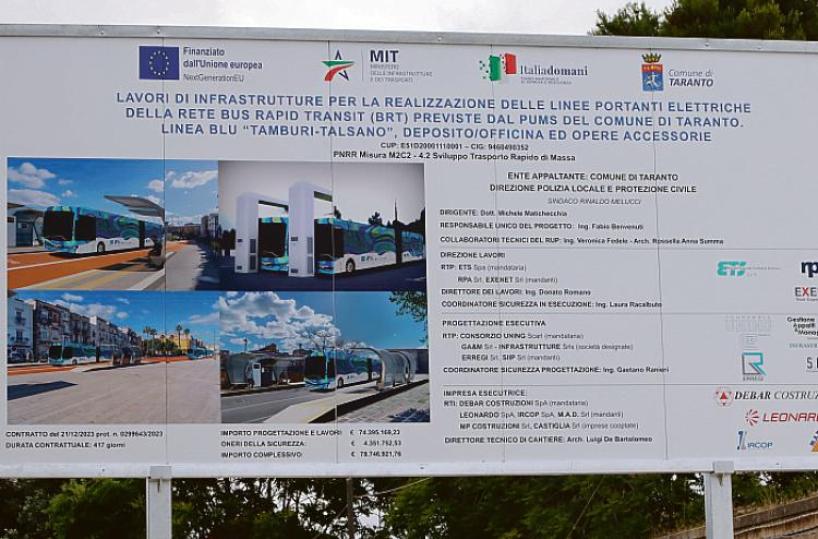 A Taranto primi interventi per la Btr: disagi fino ad agosto
