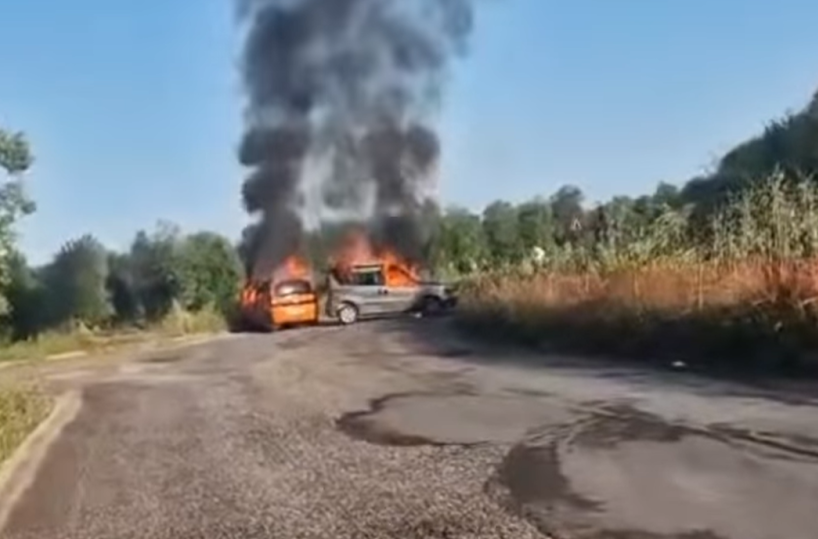 Tentato assalto a portavalori tra Terlizzi e Bitonto, colpo fallito: due mezzi incendiati, strada bloccata