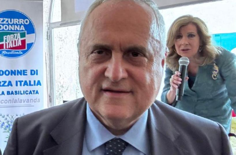 Il patron della Lazio Lotito annuncia: «Pronto ad aiutare il Matera calcio»