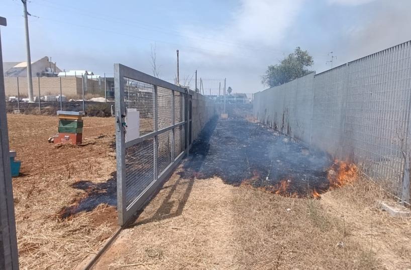 Vasto incendio a Racale: fiamme alte e fumo nerissimo, visibile a chilometri