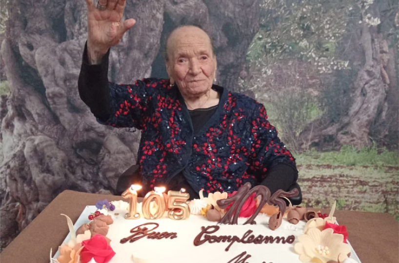 Santeramo, Vita Maria Gatti compie 105 anni: «Il segreto? Lavorare molto e mangiare poco»