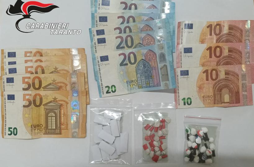Taranto, 21enne arrestato con cocaina, MDMA e ketamina: fermato dai carabinieri in centro