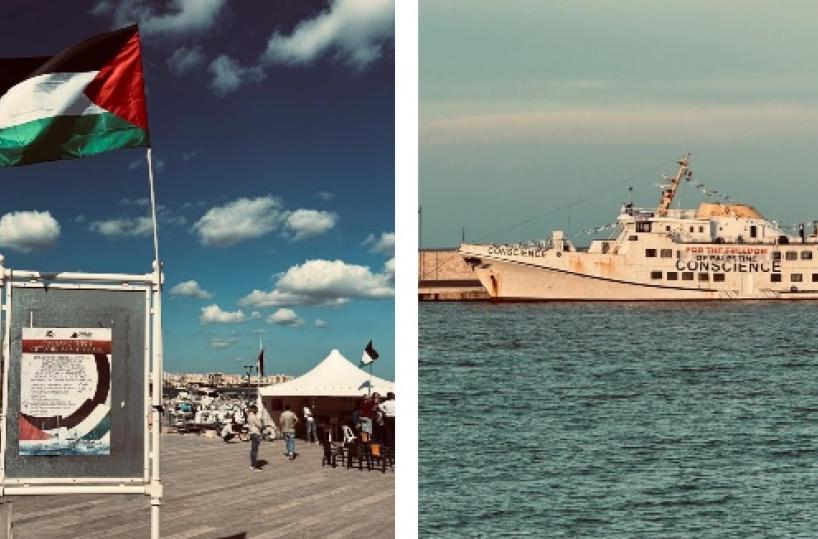 Otranto, è partita alla volta di Gaza la nave Coscience della Freedom Flotilla