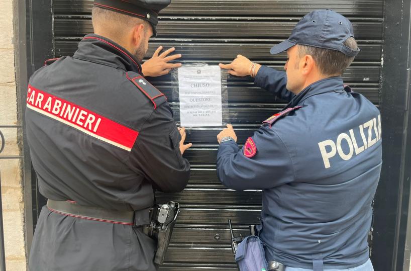 Andria, troppi schiamazzi e spaccio fuori al locale: chiusa un'attività nel centro storico