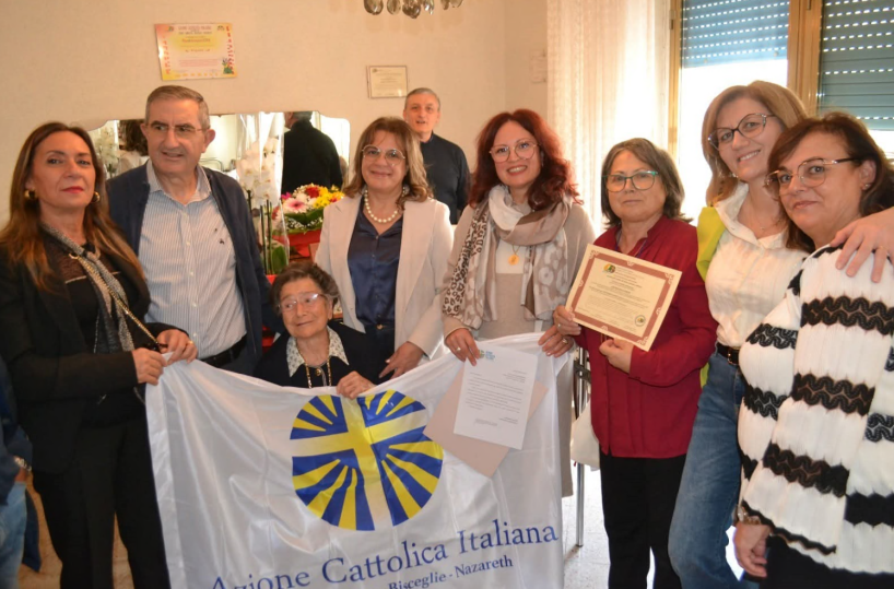 Bisceglie, i 100 anni di nonna Angiolina, «pasionaria» dell’Azione cattolica