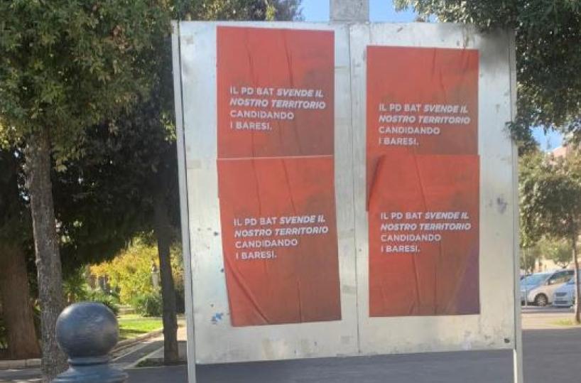 Regionali, indagine della Digos sui manifesti contro De Santis. Gli incroci con i veleni di Barletta sull’edilizia