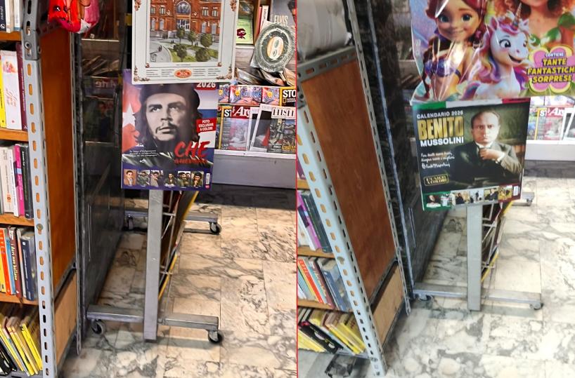 Dal Duce a Che Guevara: il calendario dell'edicola del Tribunale di Bari cambia faccia (e ideologia)