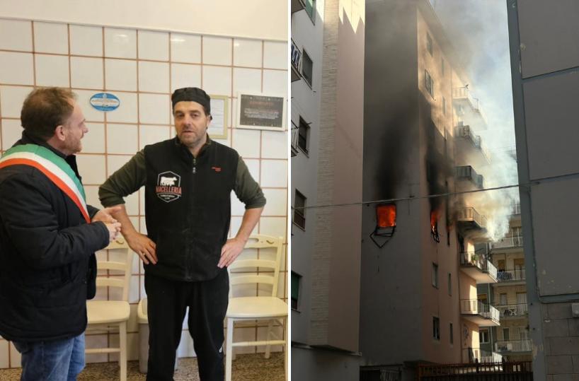 Manfredonia, a salvare la 91enne dall'incendio è stato un macellaio: «Michele Brigida, un eroe»