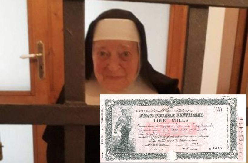 Suora di clausura pugliese di 108 anni scopre un buono postale del 1951: il valore aggiornato è di 48mila euro