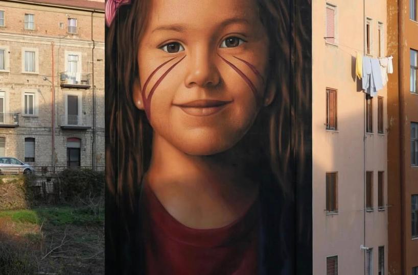 Completato a Potenza il murale di Jorit dedicato a Gaza