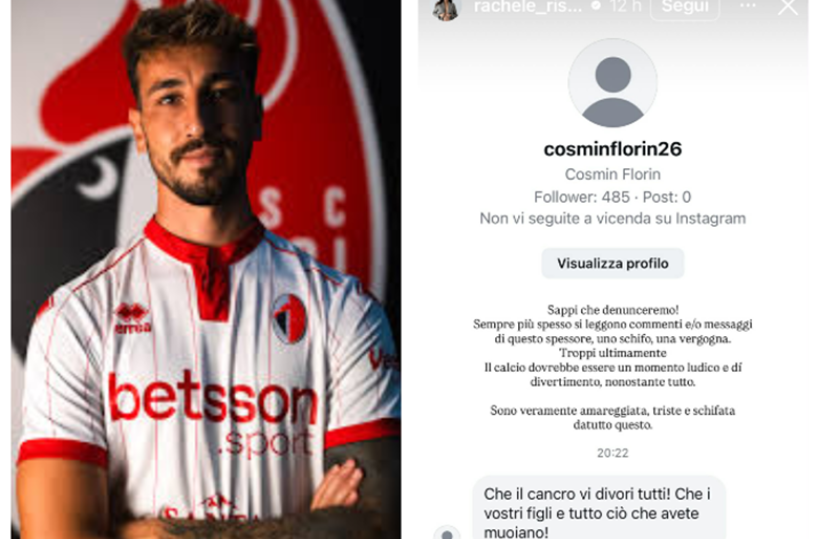 &laquo;Che il cancro vi divori&raquo;: minacce social alla moglie del calciatore biancorosso Castrovilli. &laquo;Denunceremo&raquo;