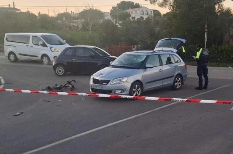 Tragedia a Martina Franca: ciclista 58enne investito da un&rsquo;auto muore in ospedale