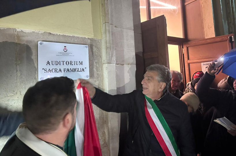Barletta riannoda i fili con il passato, rinasce l&rsquo;Auditorium Sacra Famiglia